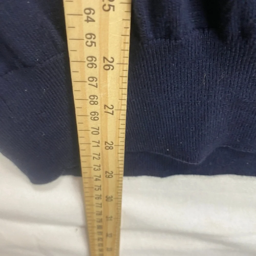 Polo Ralph Lauren Men Navy Blue Pima Cotton‎ V Neck Sweater XL